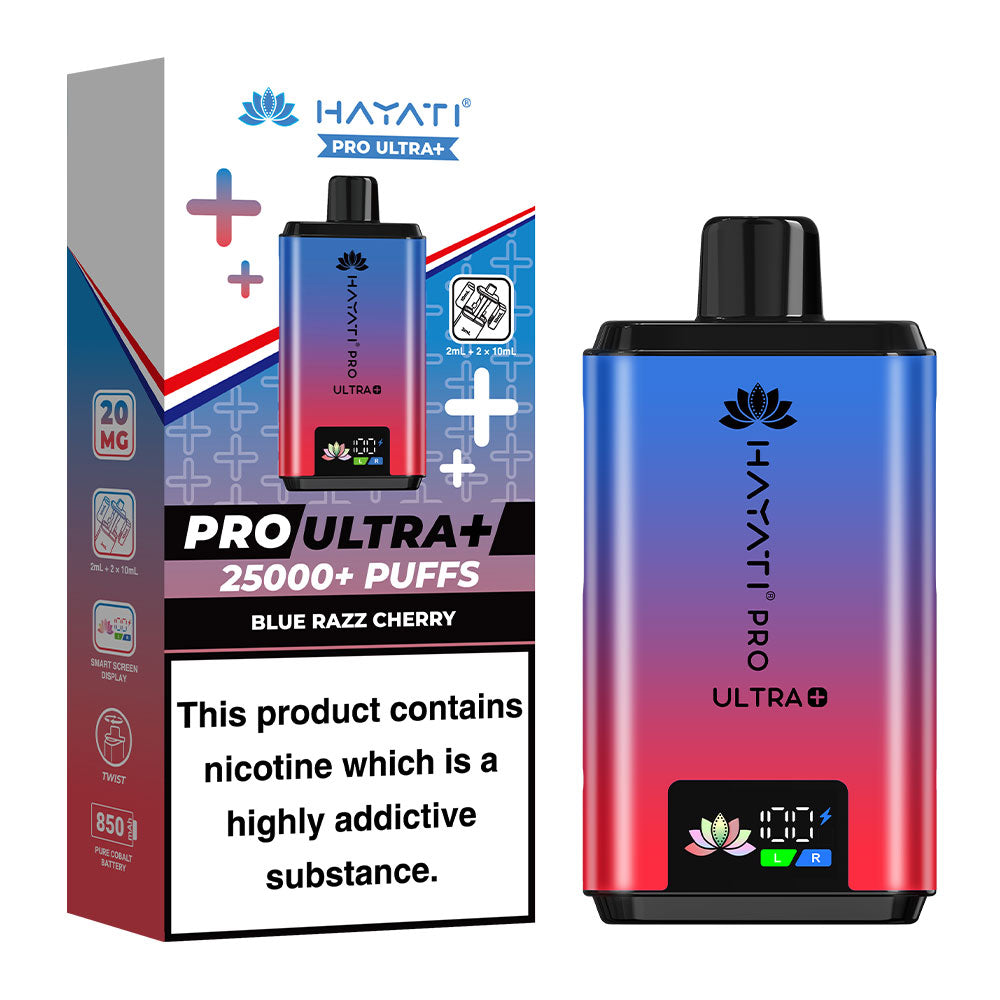 Hayati Pro Ultra Plus 25000 Puffs Disposable Vape - Blue Razz Cherry