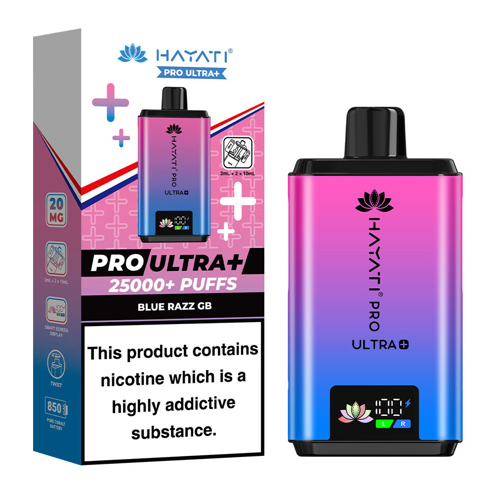 Hayati Pro Ultra Plus 25000 Puffs Disposable Vape - Blue Razz GB