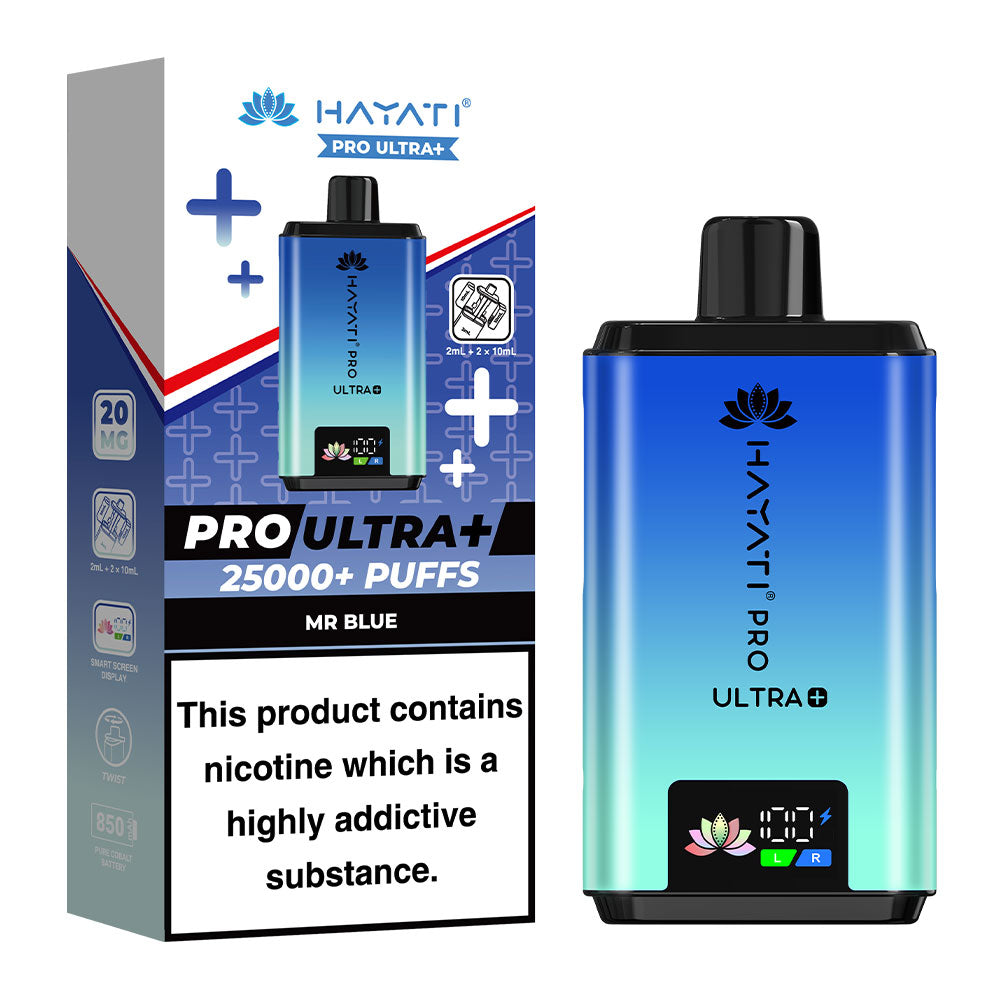 Hayati Pro Ultra Plus 25000 Puffs Disposable Vape - Mr Blue