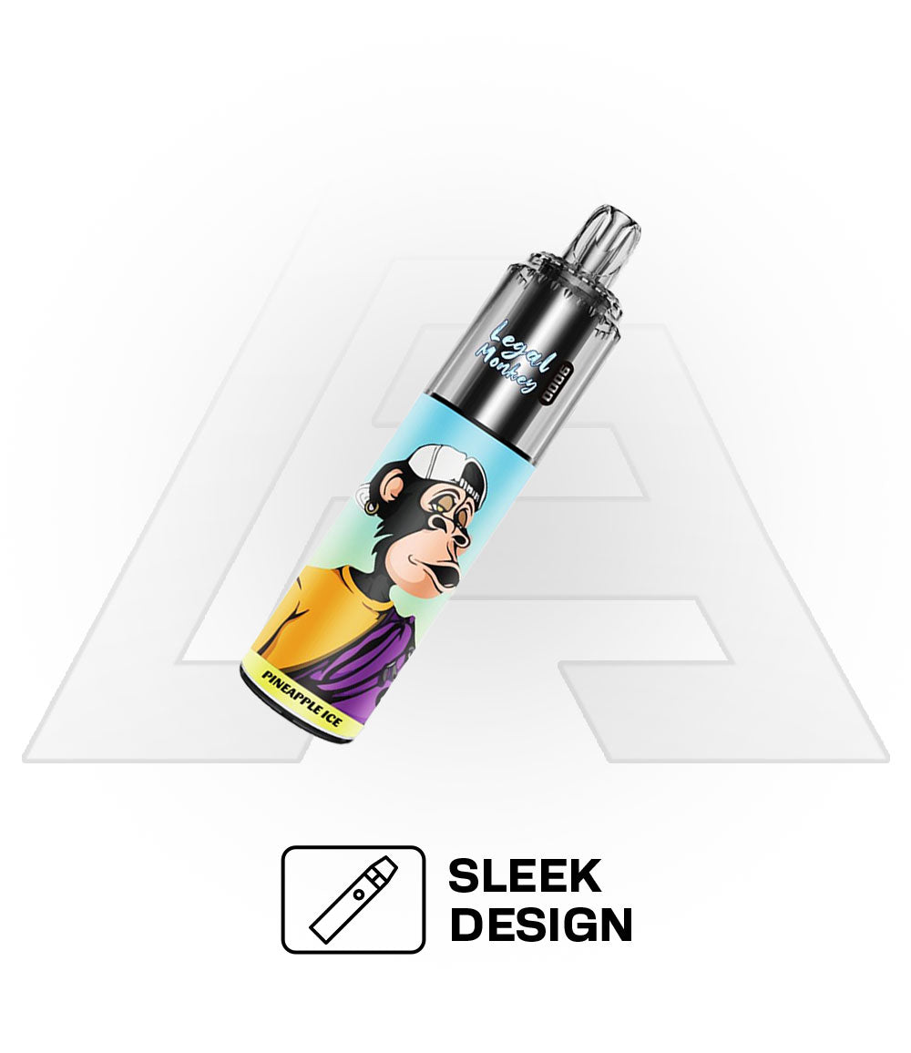 Legal Monkey 9000 Puffs Disposable Vape product images design