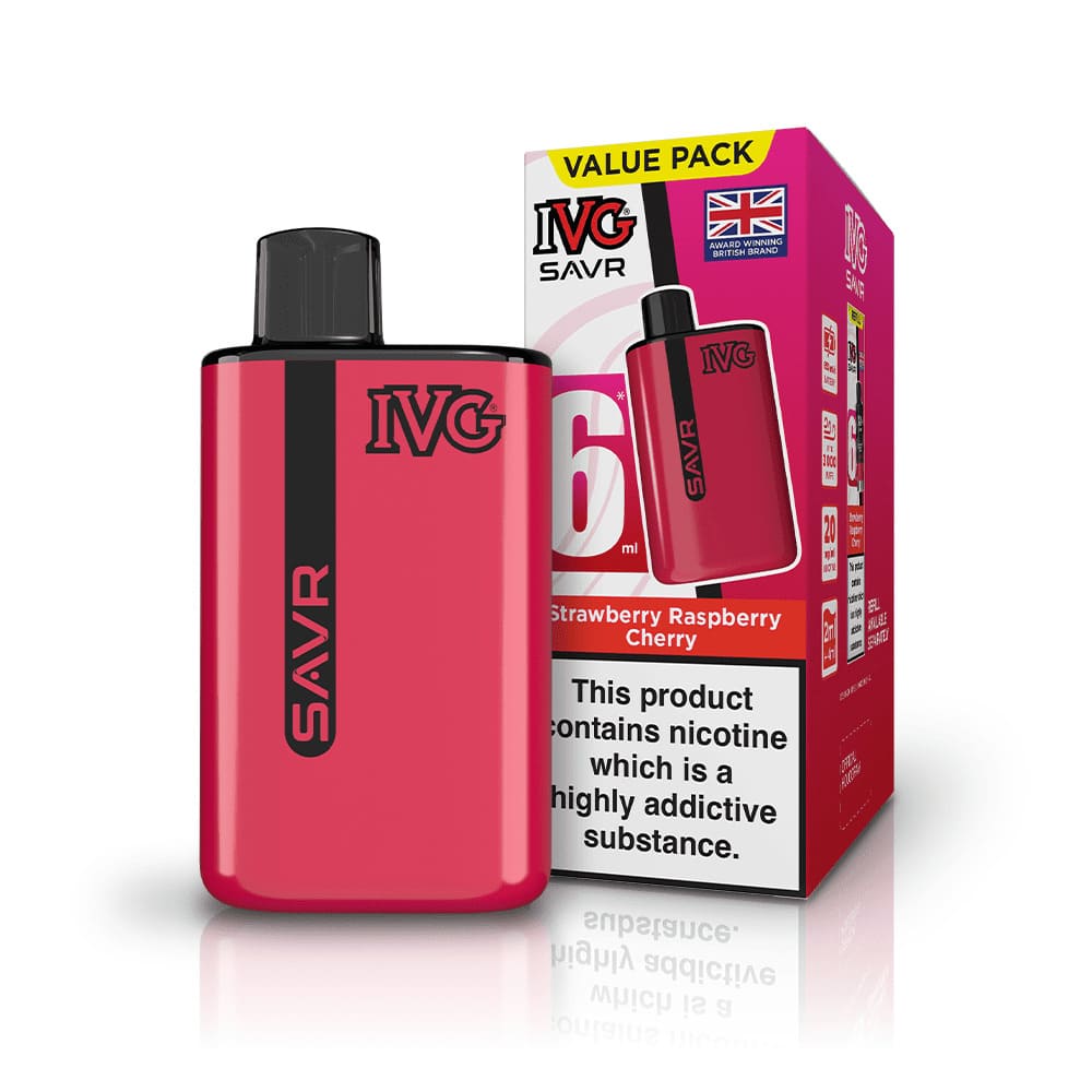 IVG SAVR 3000 Puffs Vape Kit - Strawberry Raspberry Cherry